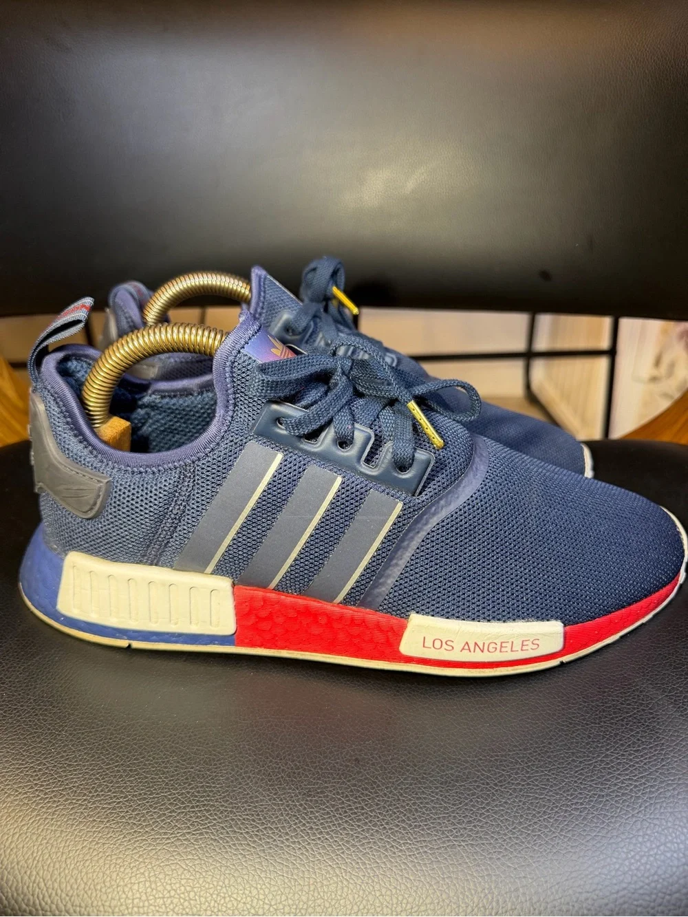 Adidas Mens NMD R1 Navy/Silver/Scarlet Los Angelas FY1162 Sz 11